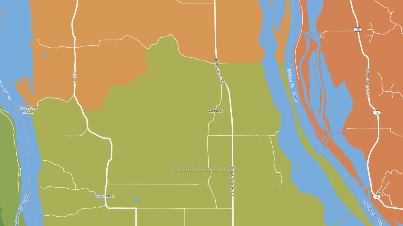 Meppen, IL Map of Vandalism Rates