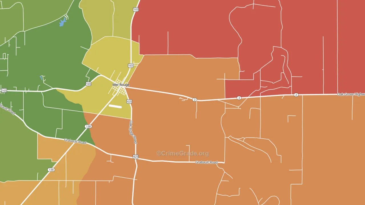 Mer Rouge, LA Map of Vandalism Rates