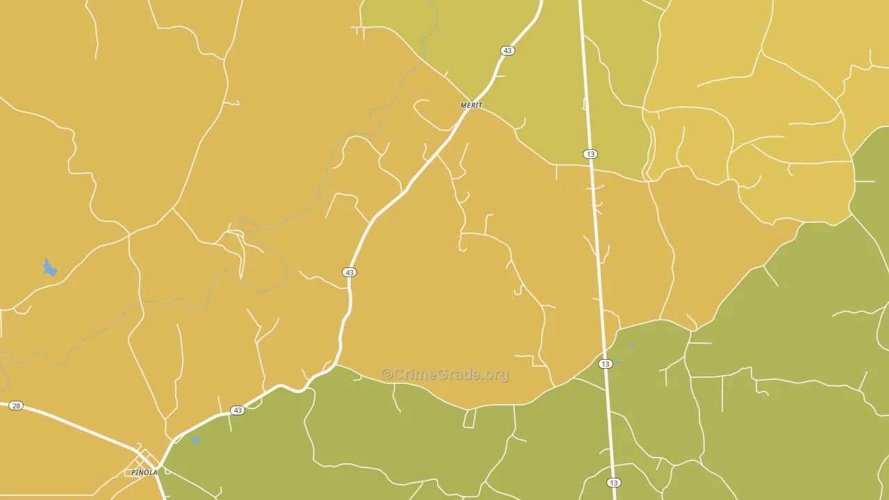 Merit, MS Map of Vandalism Rates