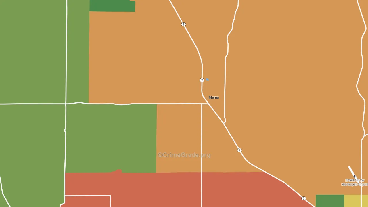 Merna, NE Map of Vandalism Rates