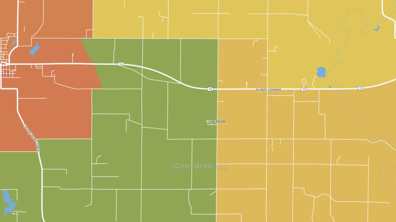 Merriam, IL Map of Vandalism Rates