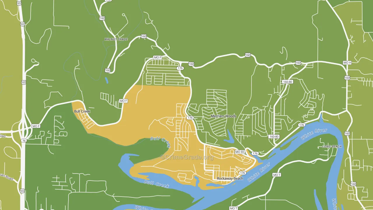 Merriam Woods, MO Map of Vandalism Rates