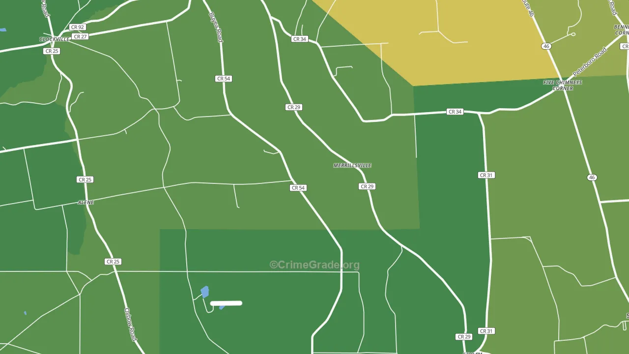 Merrillsville, NY Map of Vandalism Rates