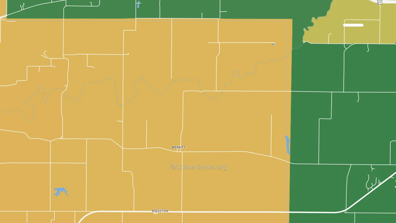 Merritt, IL Map of Vandalism Rates