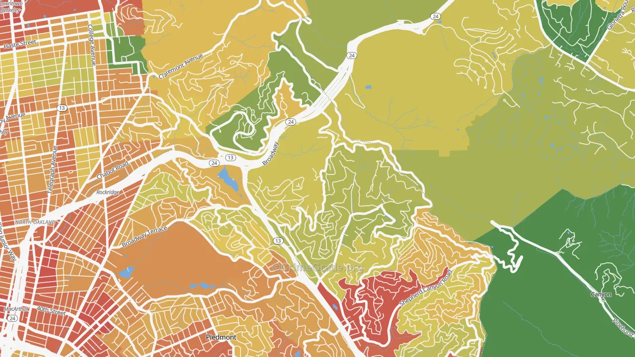 Merriwood, Oakland, CA Map of Vandalism Rates