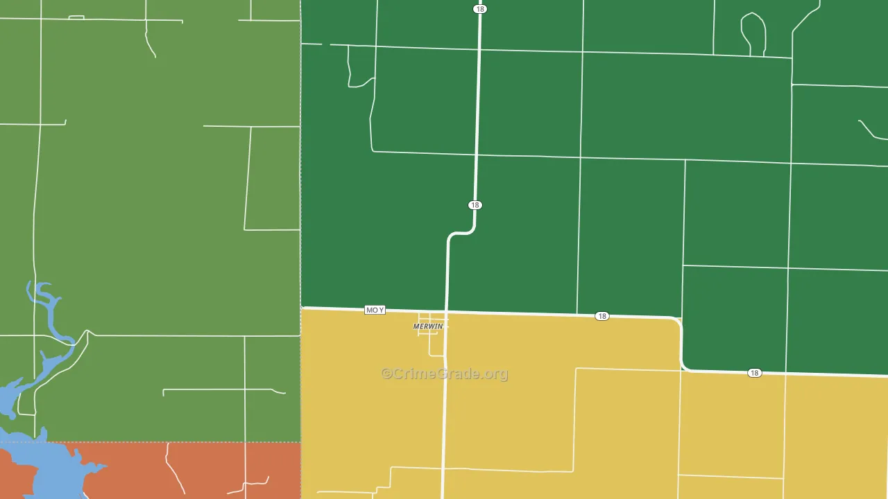 Merwin, MO Map of Vandalism Rates