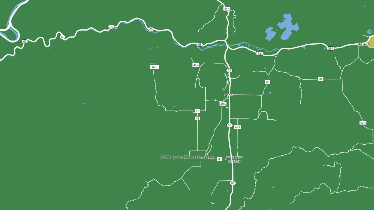 Mesa, CO Map of Vandalism Rates