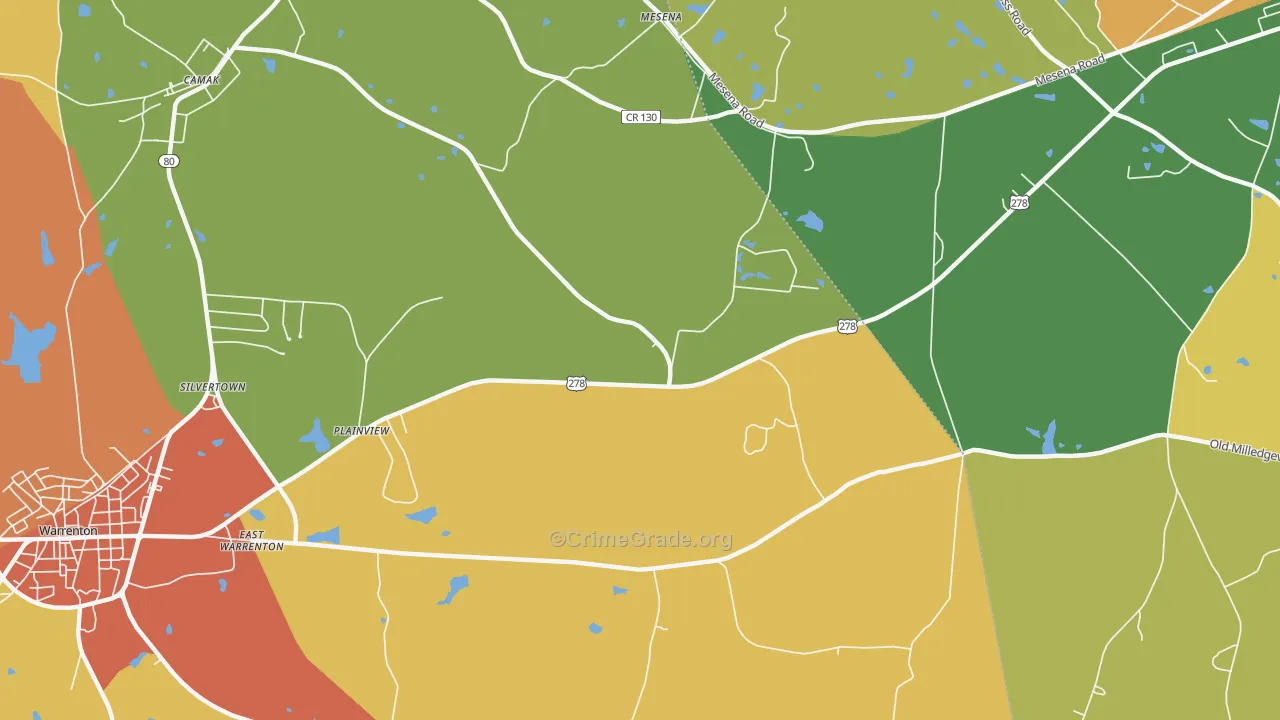 Mesena, GA Map of Vandalism Rates