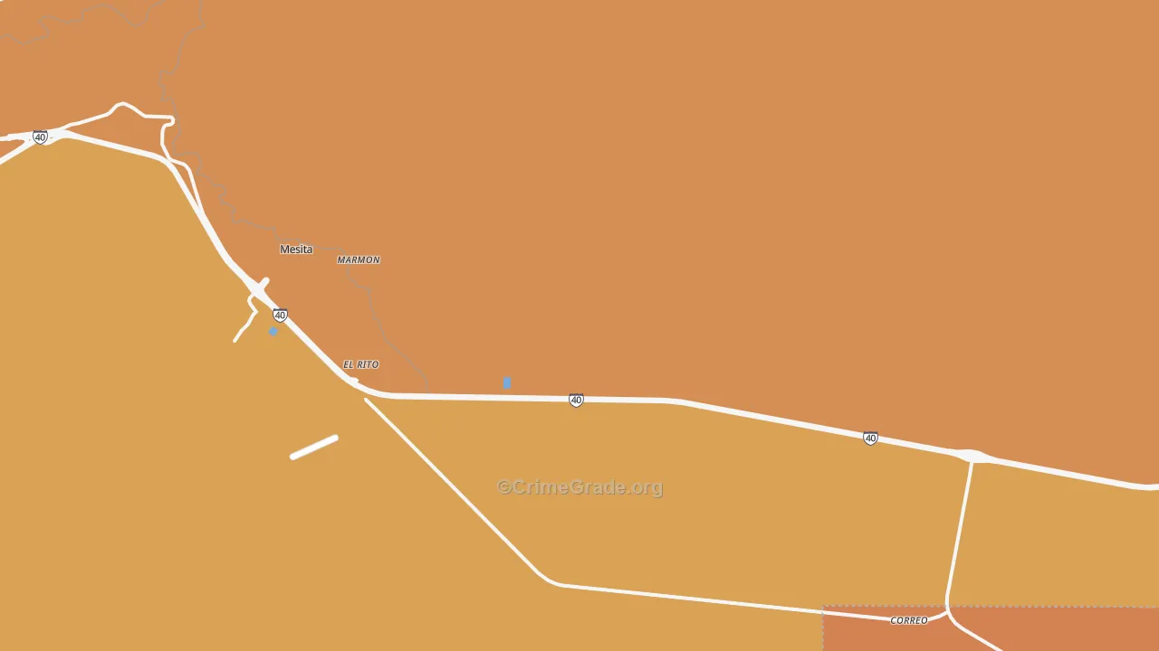 Mesita, NM Map of Vandalism Rates