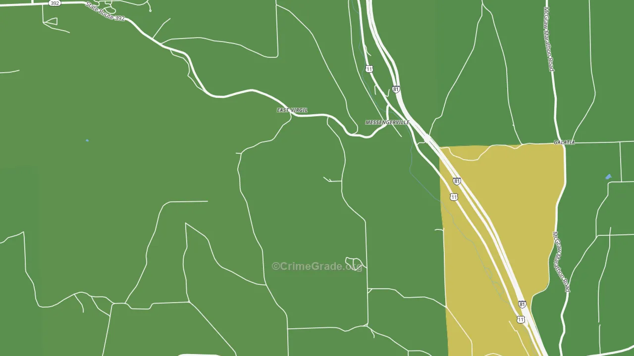 Messengerville, NY Map of Vandalism Rates