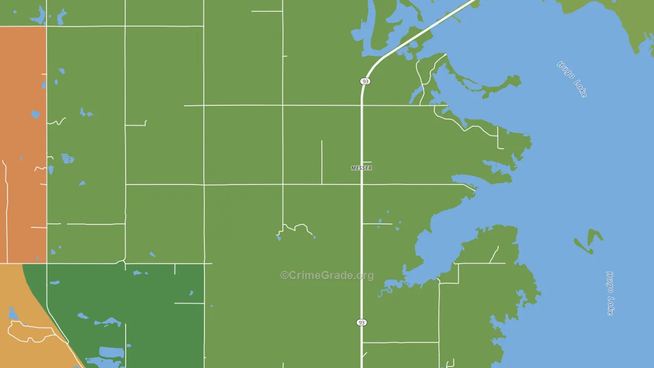 Messer, OK Map of Vandalism Rates