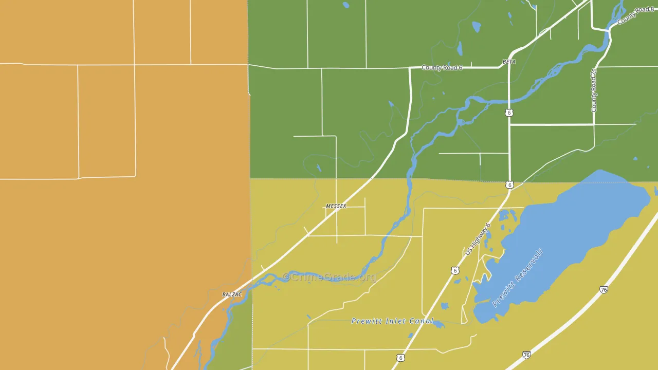 Messex, CO Map of Vandalism Rates