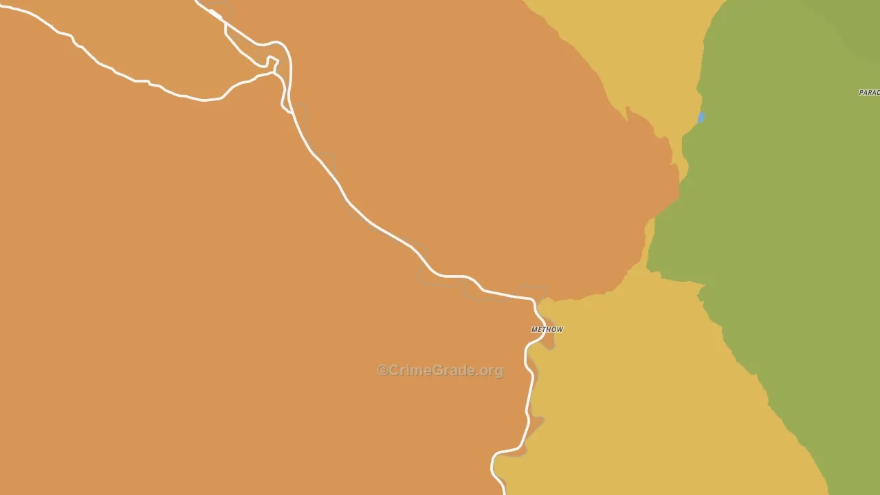 Methow, WA Map of Vandalism Rates
