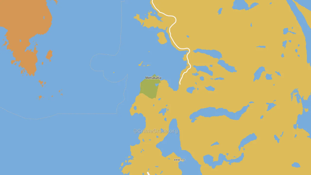 Metlakatla, AK Map of Vandalism Rates