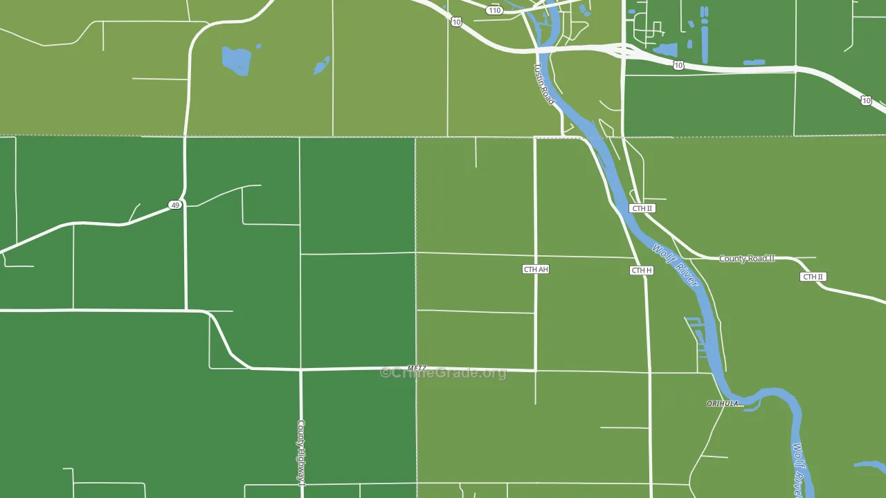 Metz, WI Map of Vandalism Rates