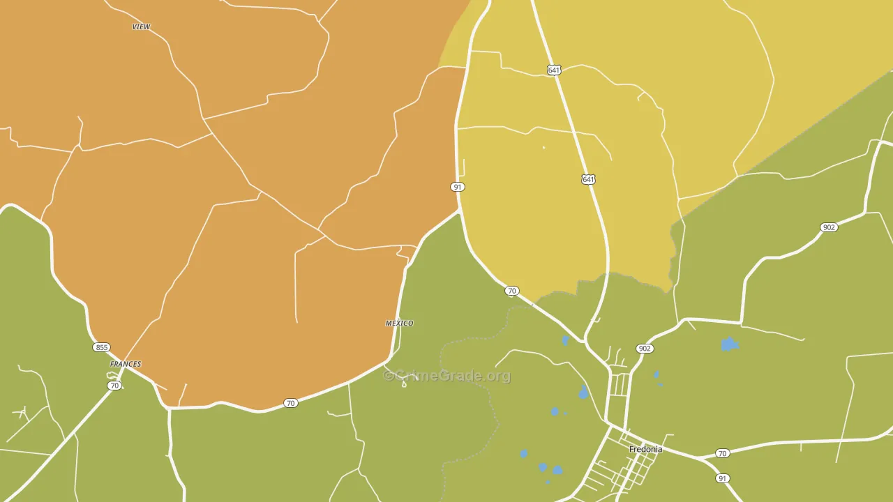 Mexico, KY Map of Vandalism Rates