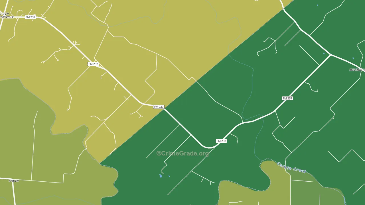 Meyersville, TX Map of Vandalism Rates