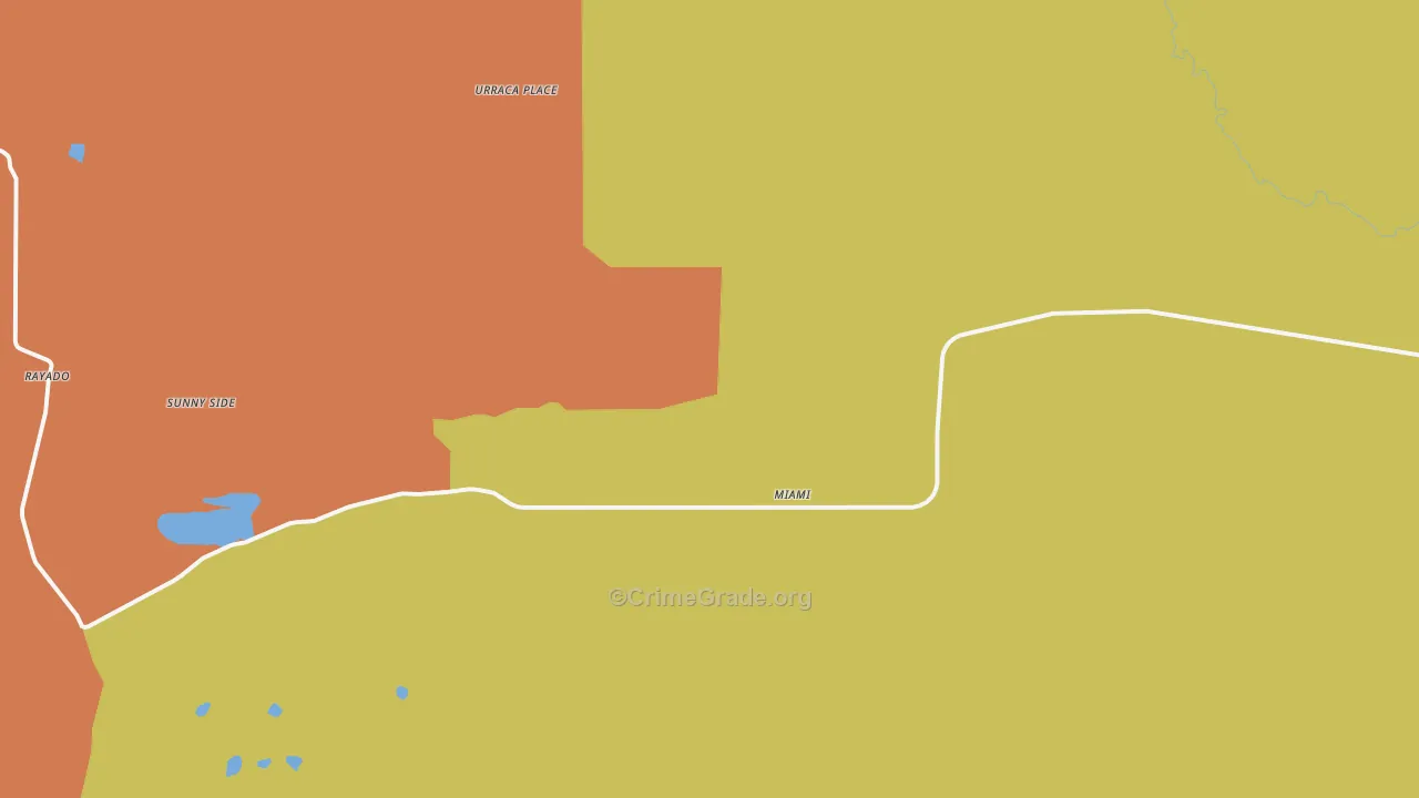 Miami, NM Map of Vandalism Rates