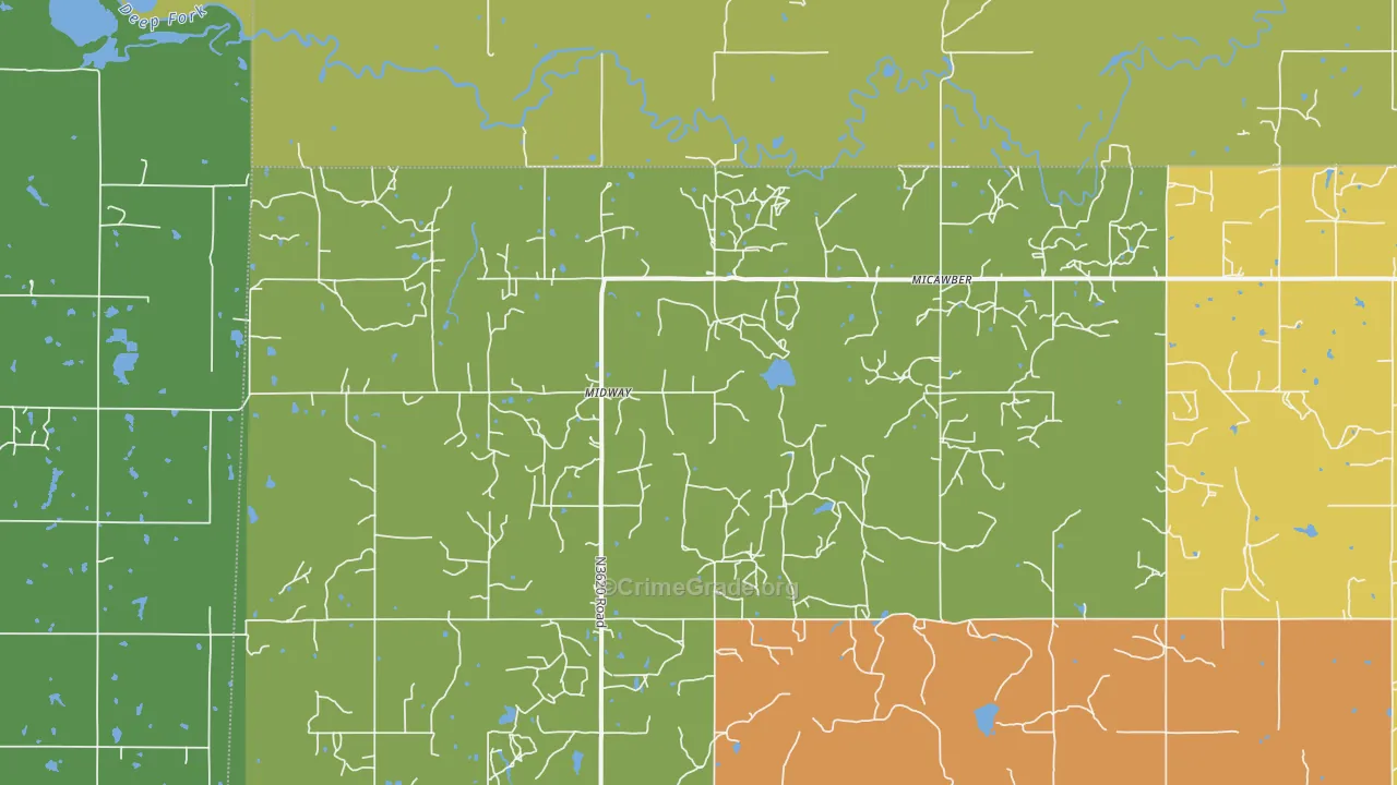 Micawber, OK Map of Vandalism Rates
