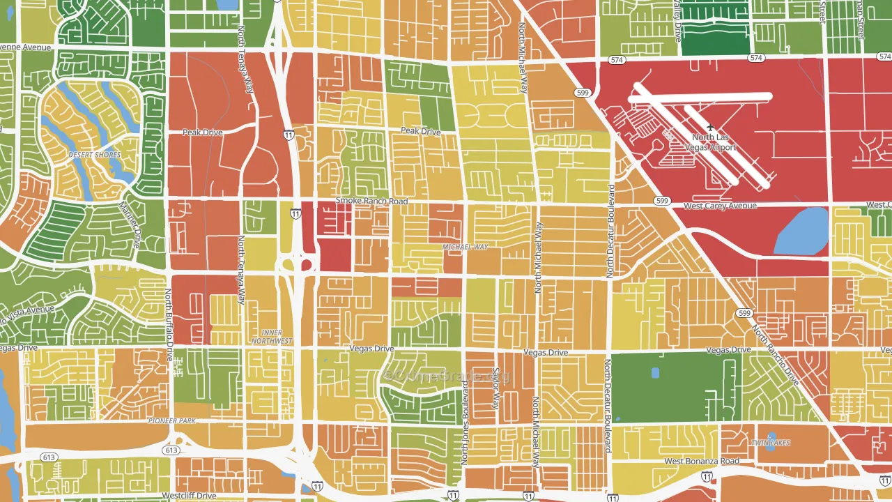 Michael Way, Las Vegas, NV Map of Vandalism Rates