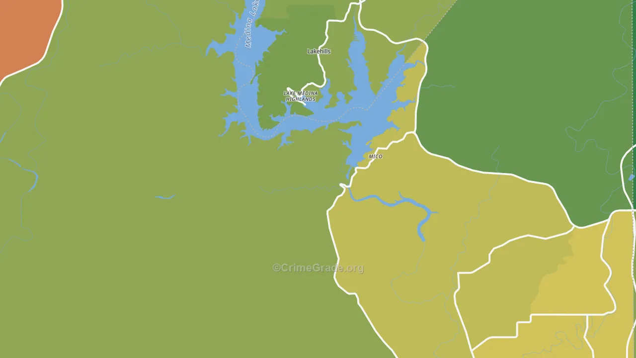 Mico, TX Map of Vandalism Rates
