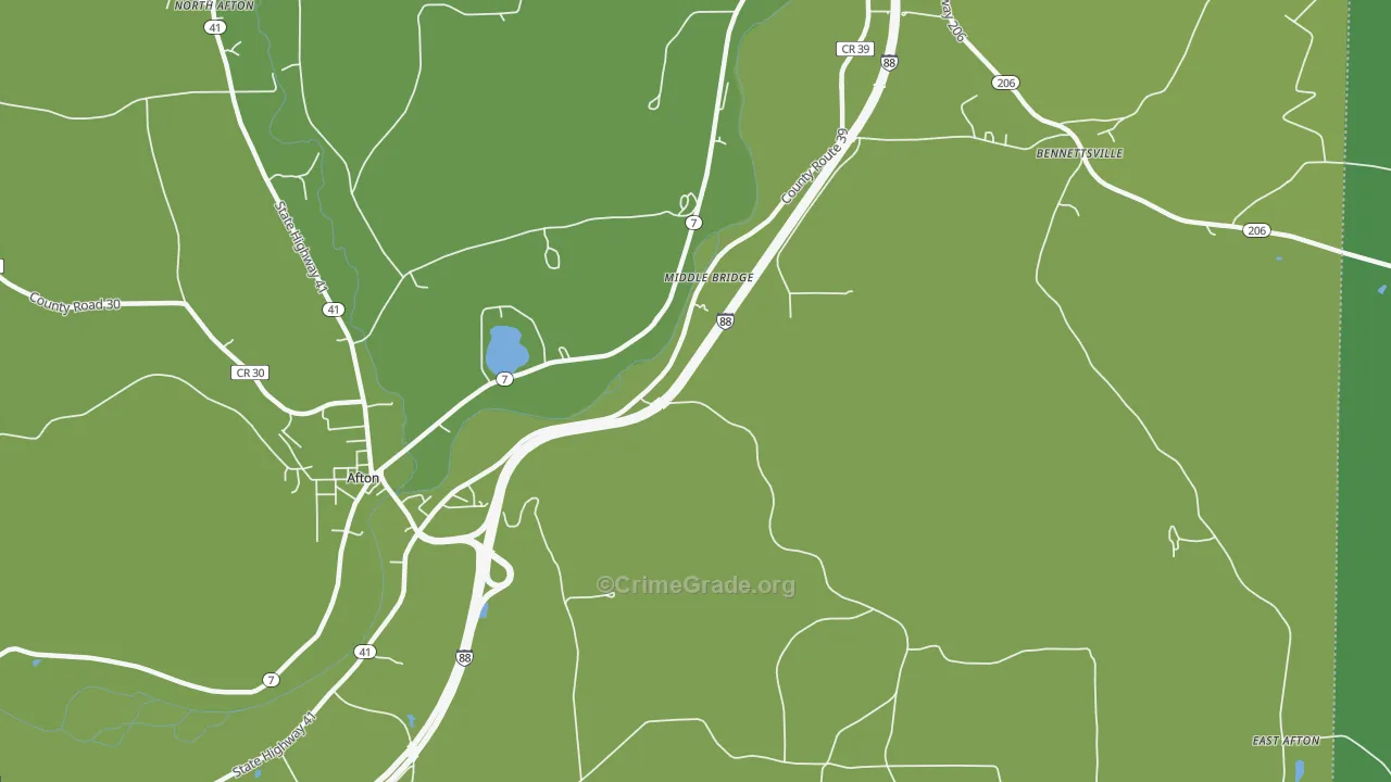 Middle Bridge, NY Map of Vandalism Rates