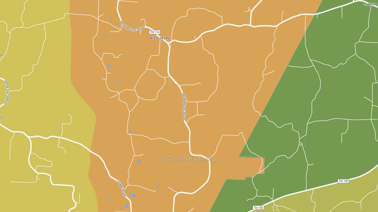 Middleburg, TN Map of Vandalism Rates
