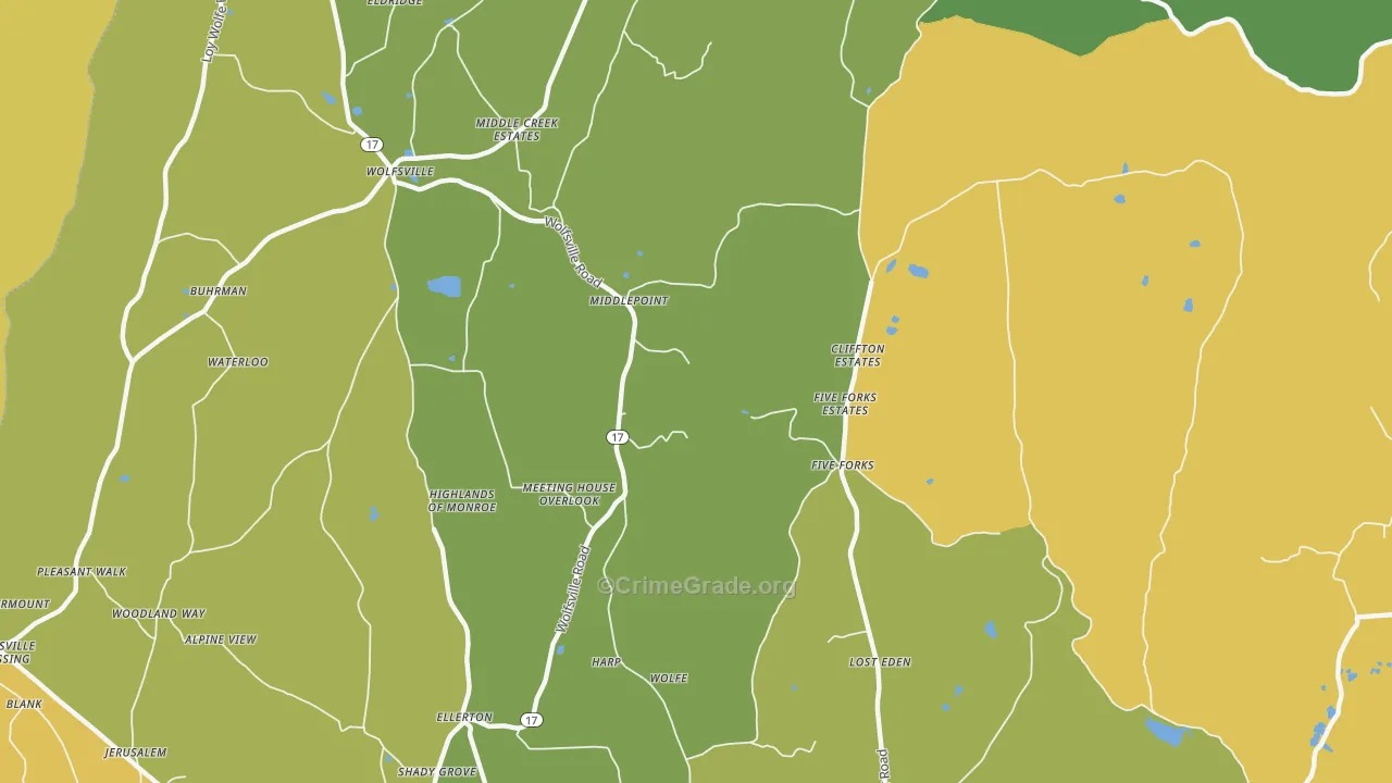 Middlepoint, MD Map of Vandalism Rates