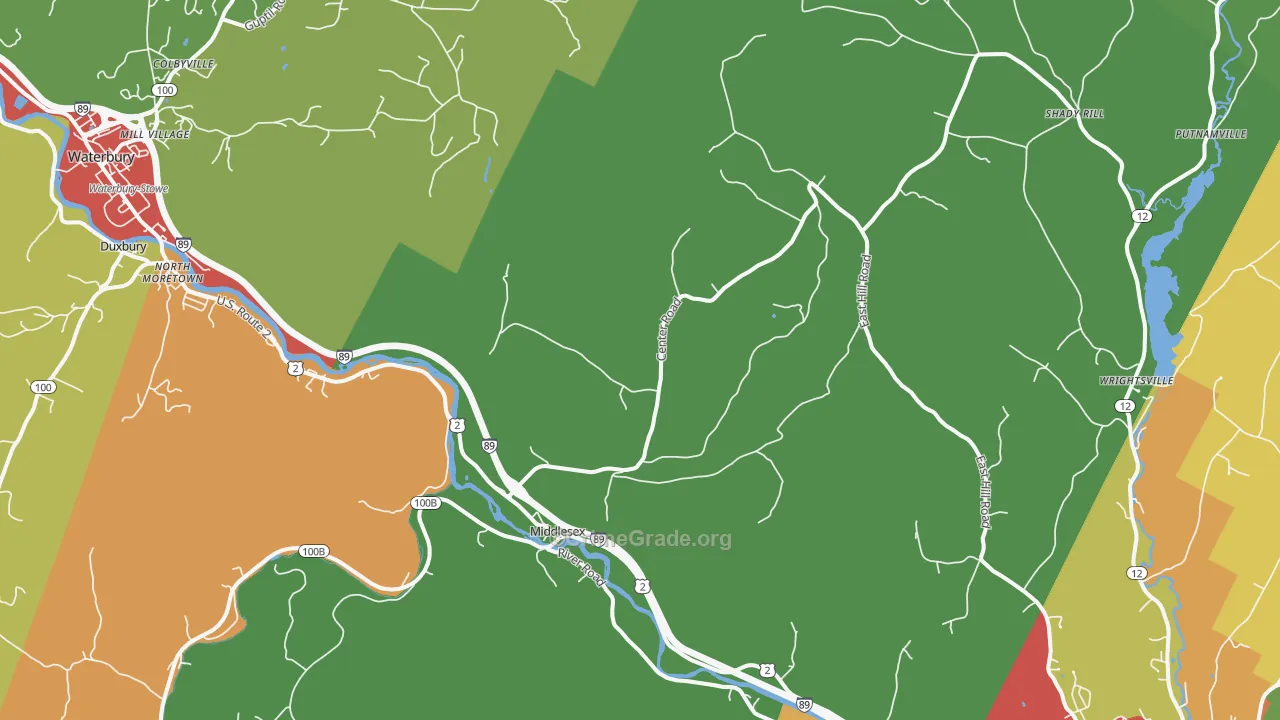 Middlesex, VT Map of Vandalism Rates