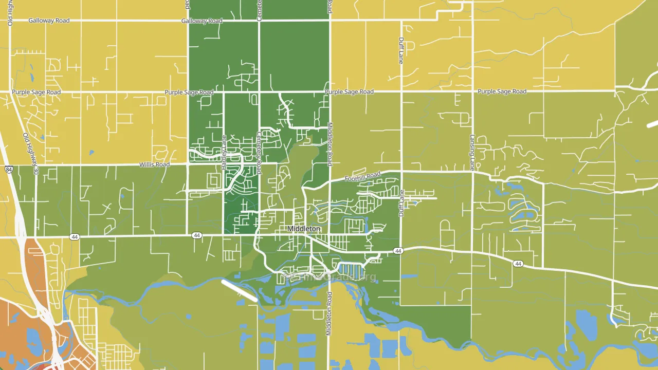 Middleton, ID Map of Vandalism Rates