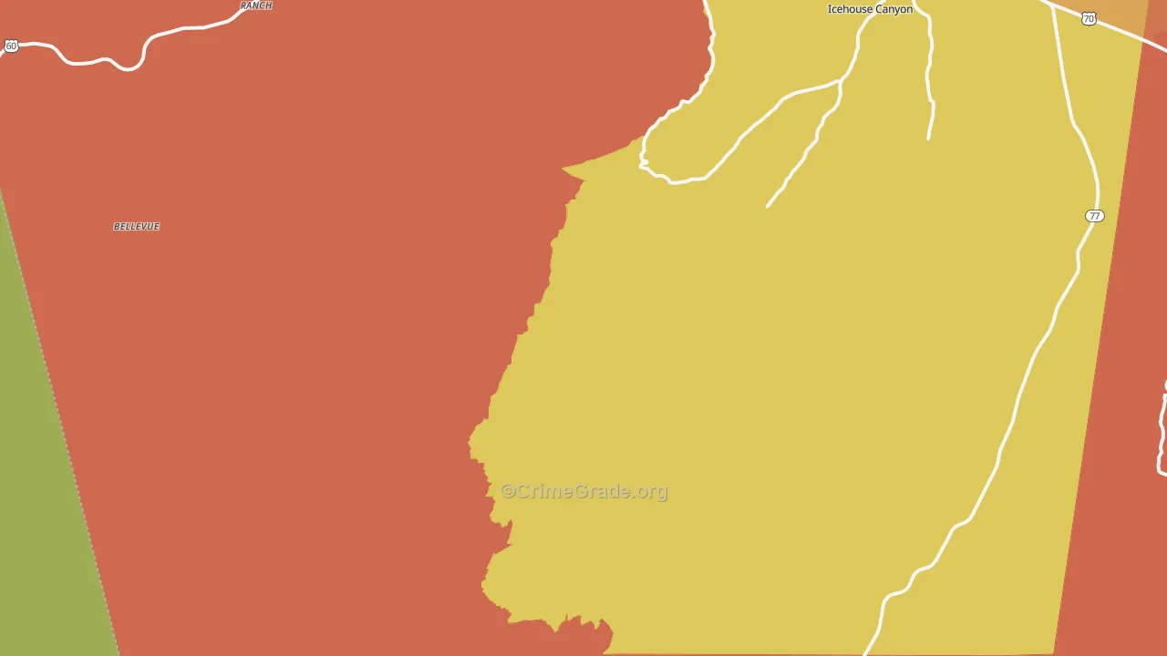 Midland City, AZ Map of Vandalism Rates