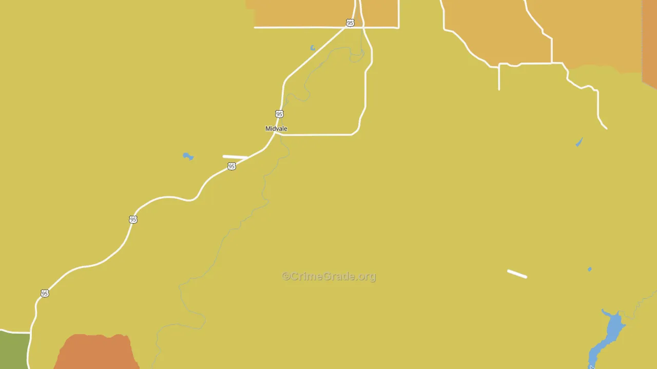 Midvale, ID Map of Vandalism Rates