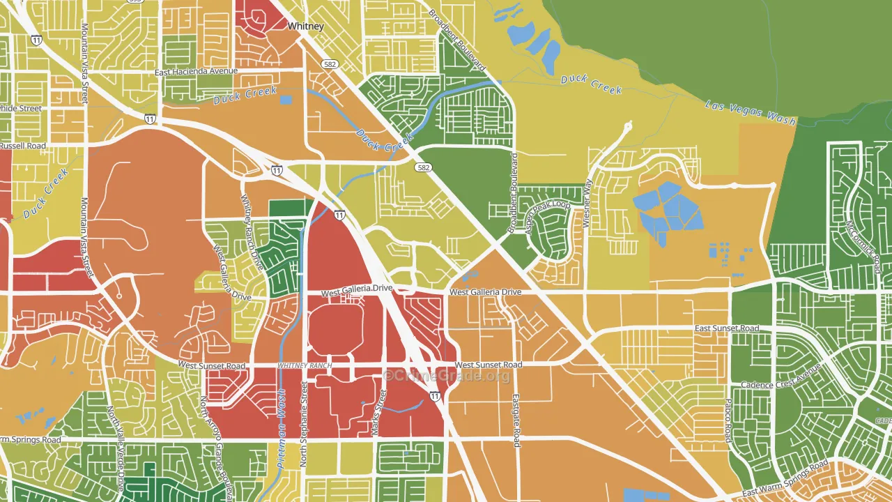Midway, Henderson, NV Map of Vandalism Rates