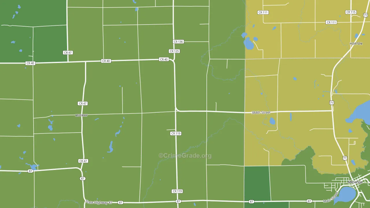 Midway, MN Map of Vandalism Rates