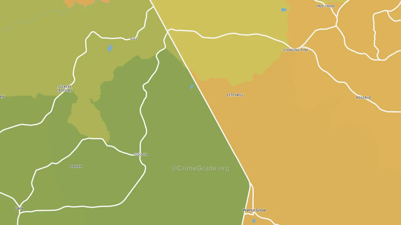 Midway, MS Map of Vandalism Rates