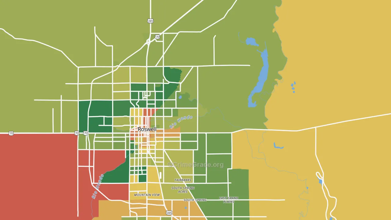 Midway, NM Map of Vandalism Rates