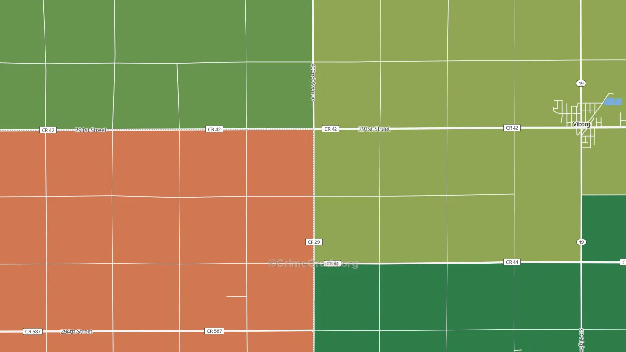 Midway, SD Map of Vandalism Rates