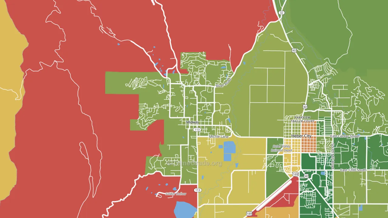 Midway, UT Map of Vandalism Rates