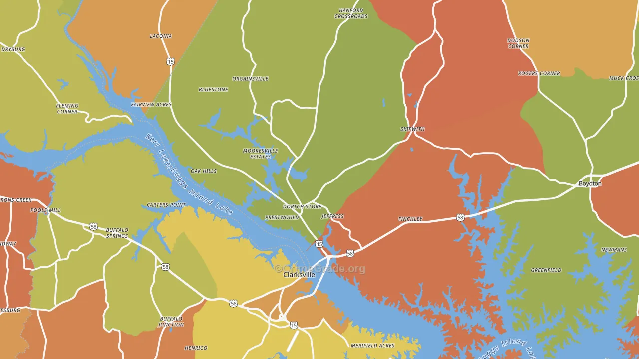 Midway, VA Map of Vandalism Rates
