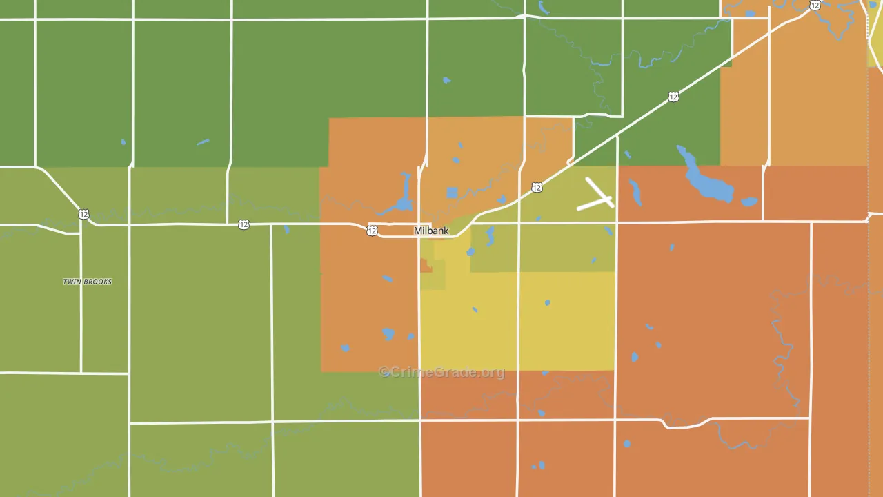 Milbank, SD Map of Vandalism Rates