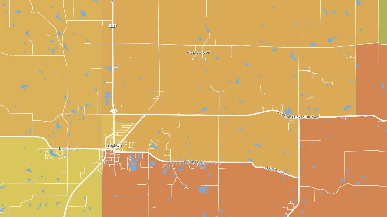 Miles Station, IL Map of Vandalism Rates