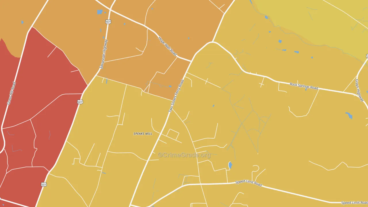 Miley, SC Map of Vandalism Rates
