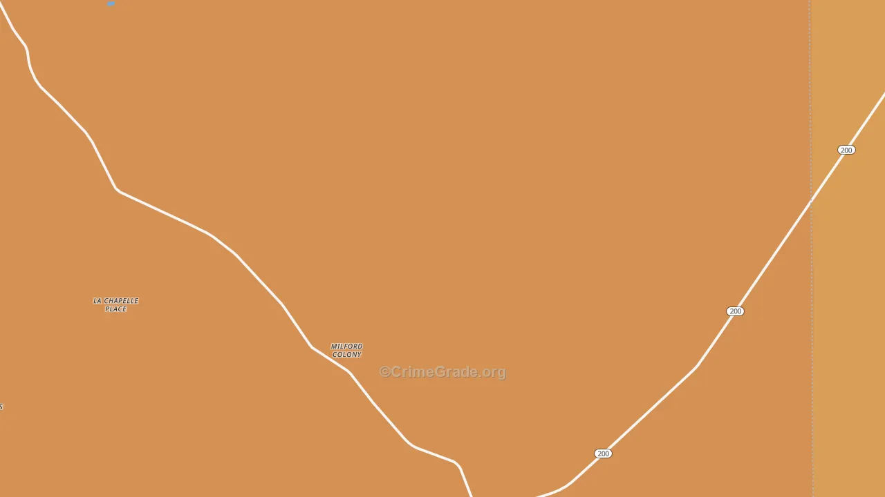 Milford Colony, MT Map of Vandalism Rates