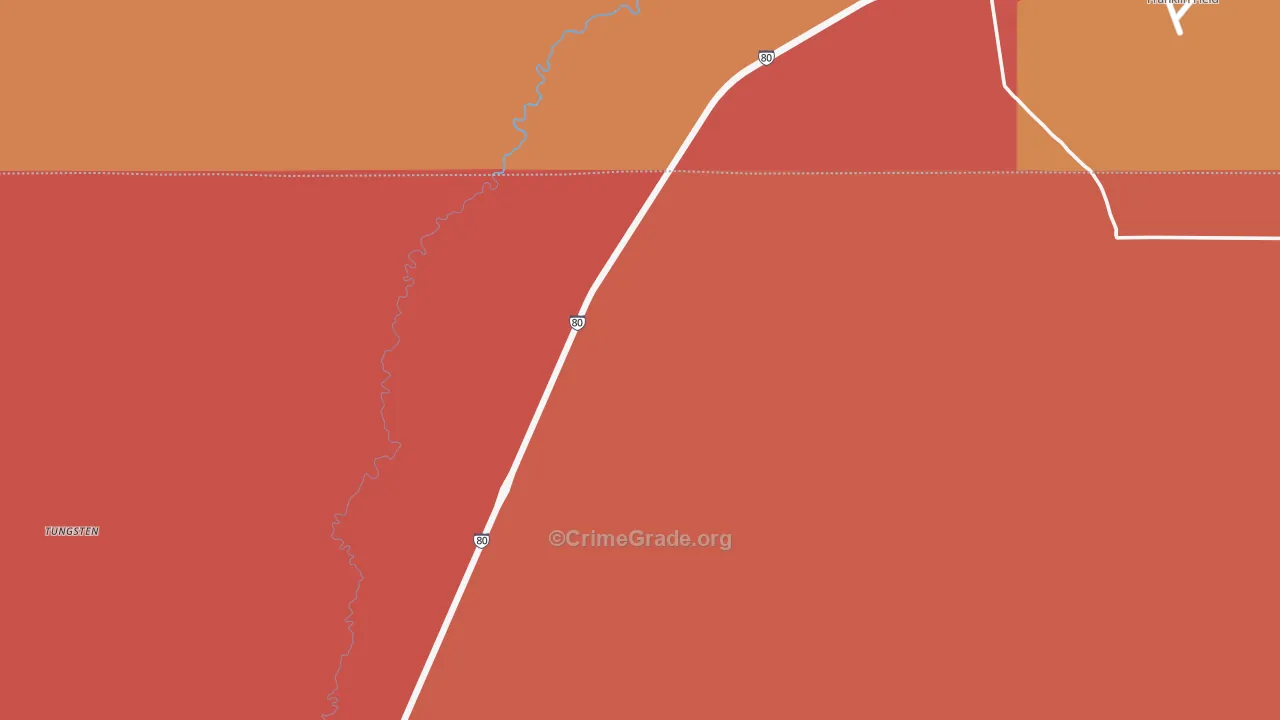 Mill City, NV Map of Vandalism Rates