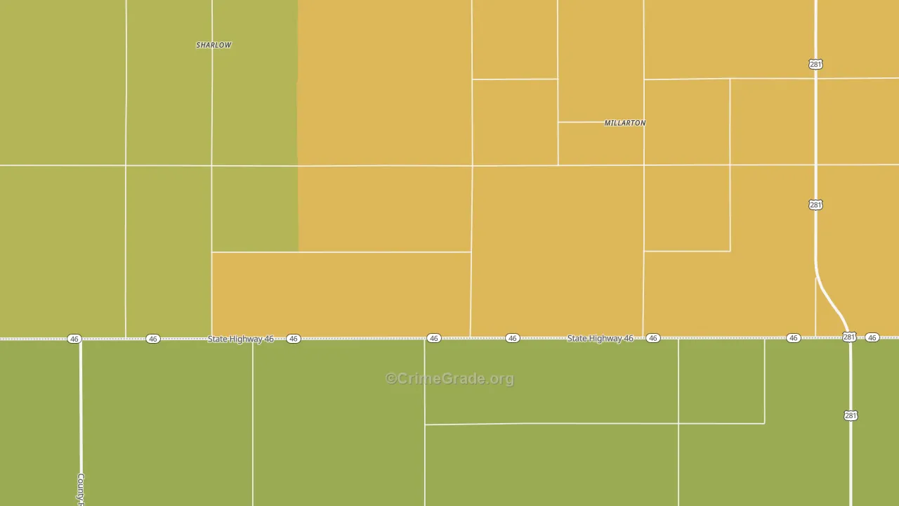 Millarton, ND Map of Vandalism Rates