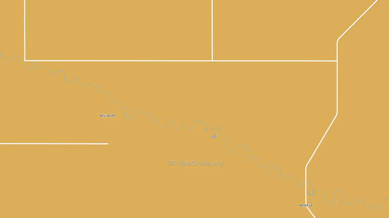 Millboro, SD Map of Vandalism Rates