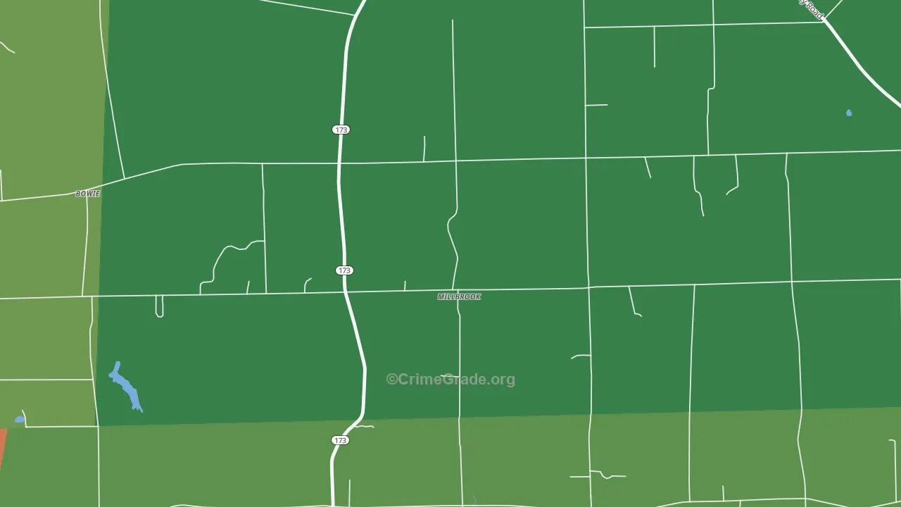 Millbrook, PA Map of Vandalism Rates