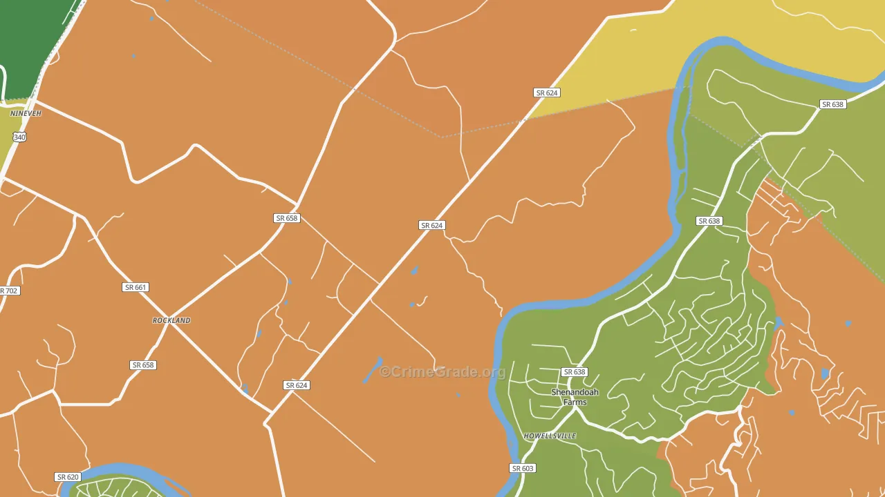 Milldale, VA Map of Vandalism Rates