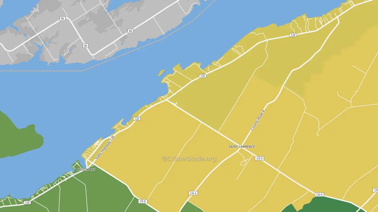 Millen Bay, NY Map of Vandalism Rates