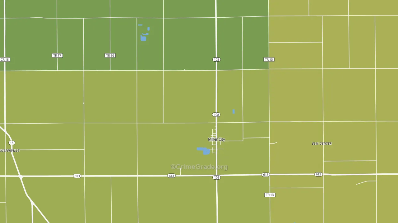 Miller City, OH Map of Vandalism Rates